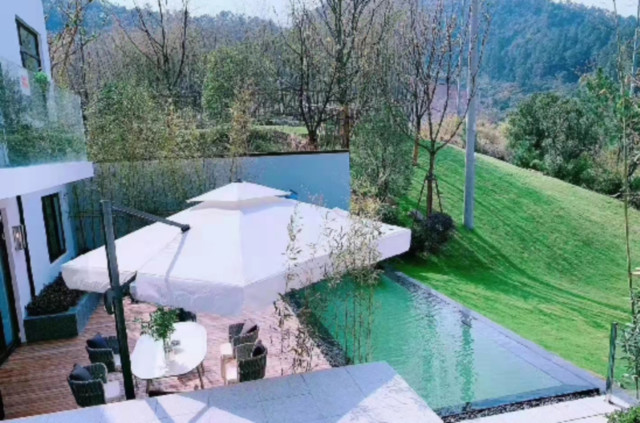 达州私家别墅 室外土建泳池