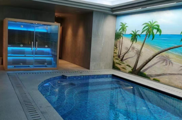 蓝湖郡 室内土建泳池