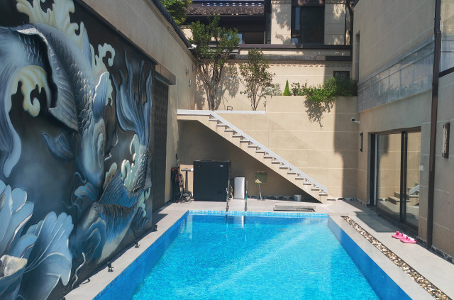 天玺 室外土建泳池